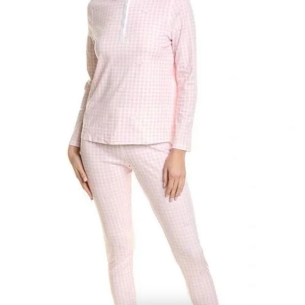 ROLLER RABBIT - Gingham pink elephant pajama set - size M